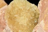 Fluorescent Calcite Geode In Sandstone - Morocco #69898-1
